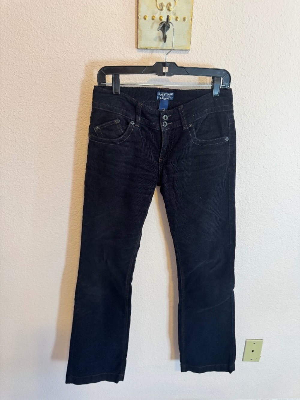 Vintage Polo Jeans Wendy Black Mid-rise Corduroy Pants 4x32